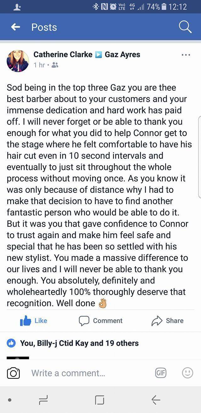 lovely word from one of our customers.