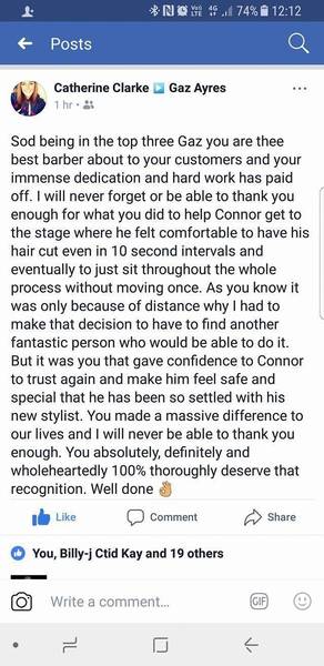 lovely word from one of our customers.