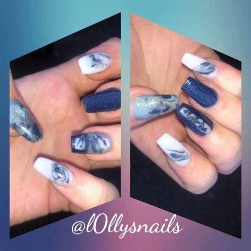 Inspired by @Liza winters marble nails 
