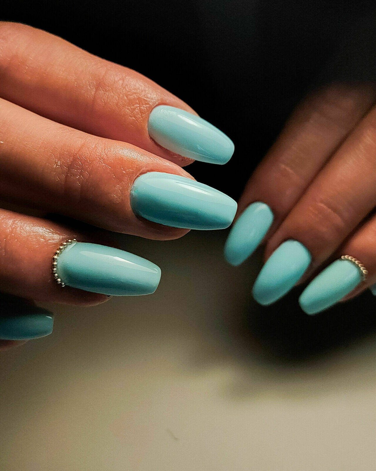 Manucure gel longueur nail art simple