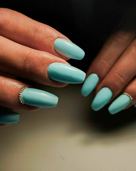 Manucure gel longueur nail art simple