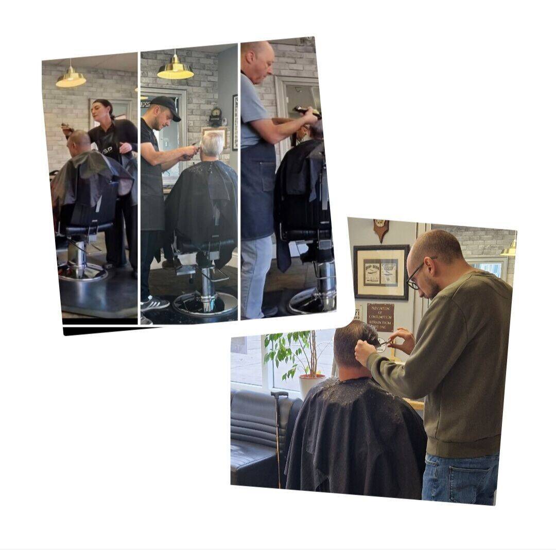 The barbers team Dan Mick Rob and Kirsty 💈👊