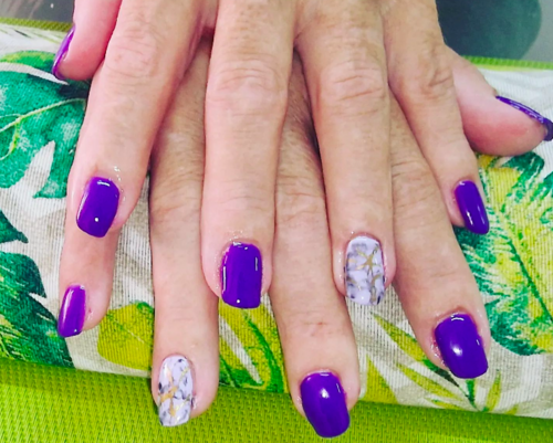 MANICURA SEMIPERMANENTE DISEÑO MARMOLADO