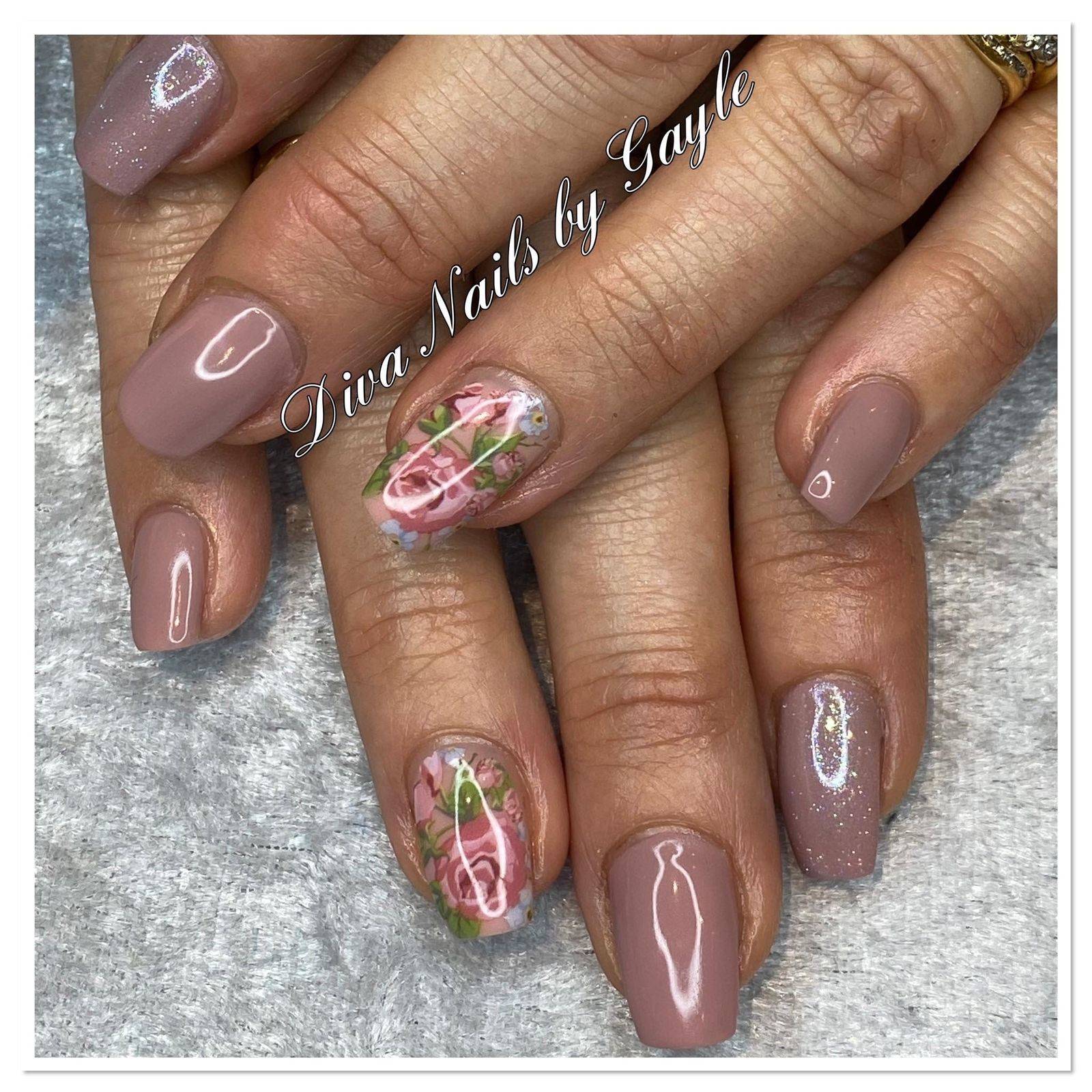 Grit and grace gel colour with foil and glitter