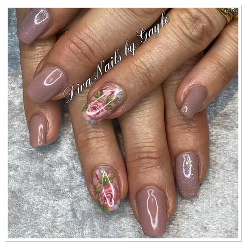 Grit and grace gel colour with foil and glitter