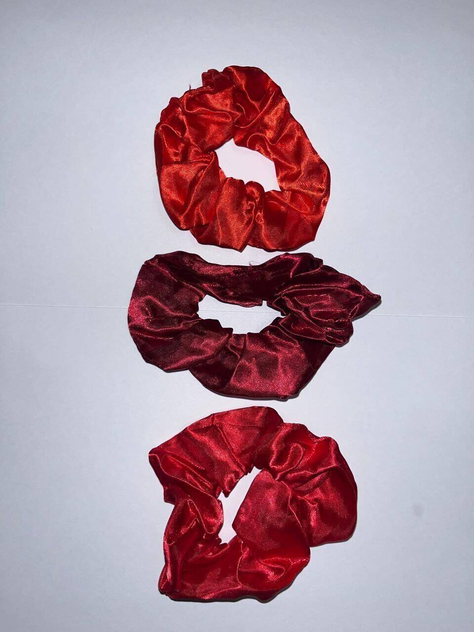 Chouchou en satin - Rouge