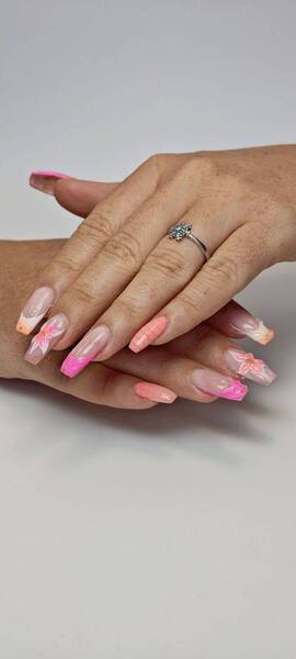Rallongement chablon -Nail art Platine