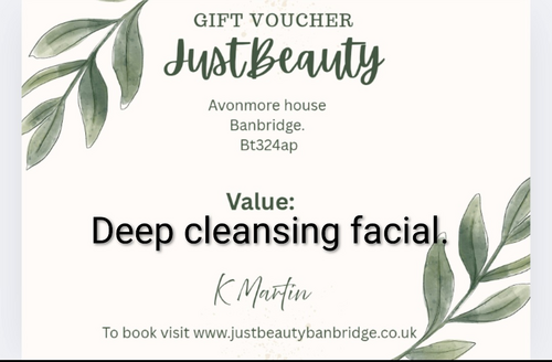 Deep cleansing facial. 