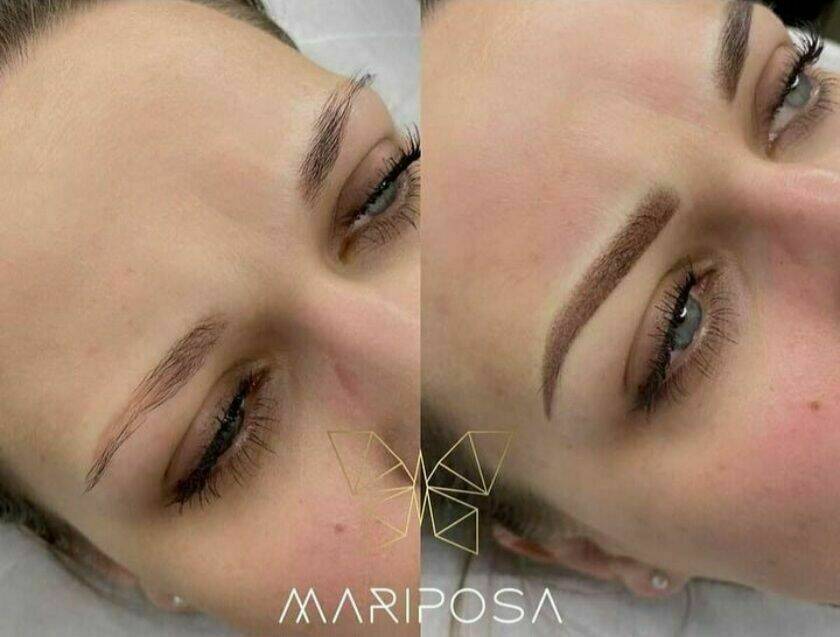 Powderbrows gleich nach der Pigmentierung 