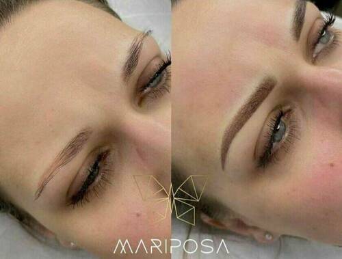 Powderbrows gleich nach der Pigmentierung 