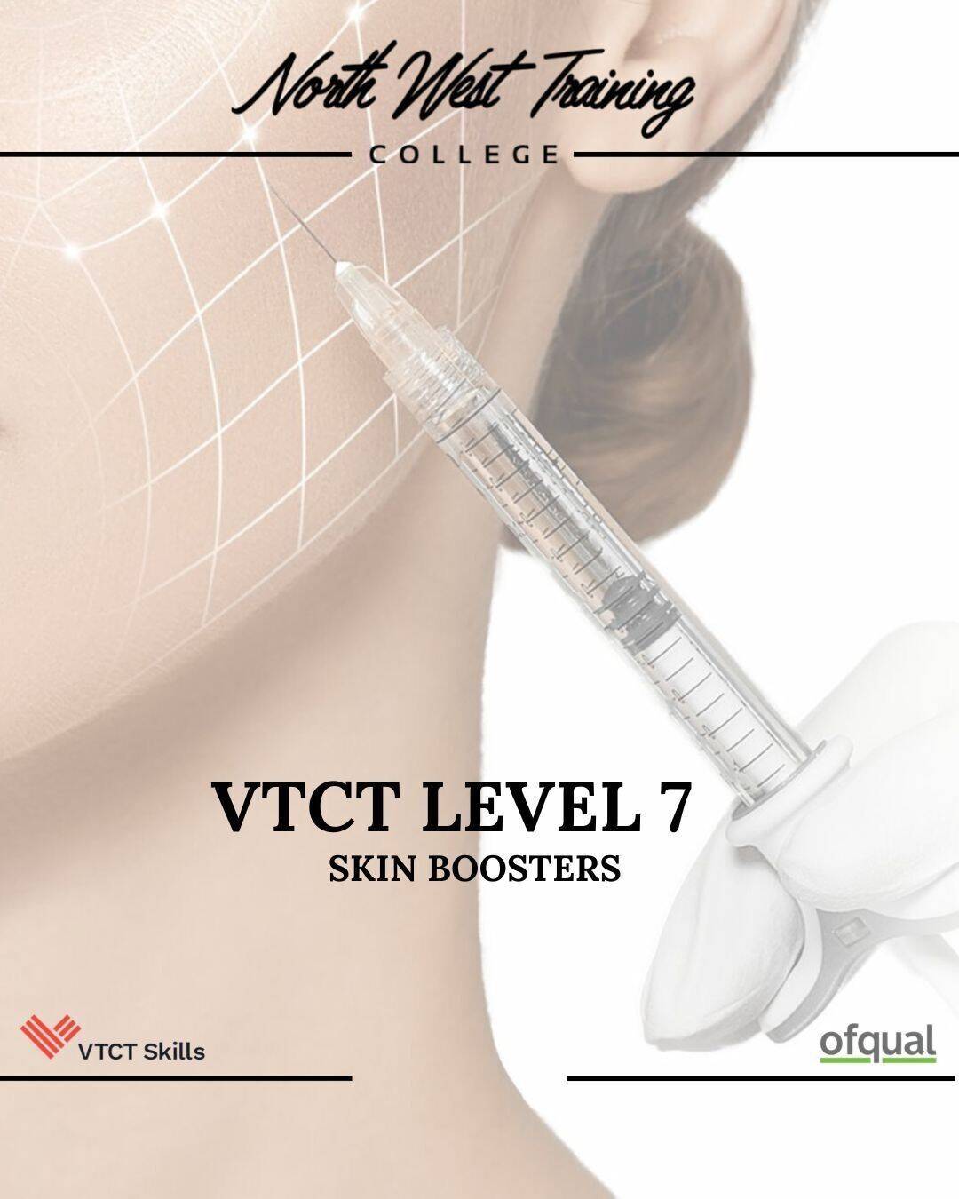 VTCT Level 7 February 2026 aesthetic injectable procedures for skin boosters start date January 2026 