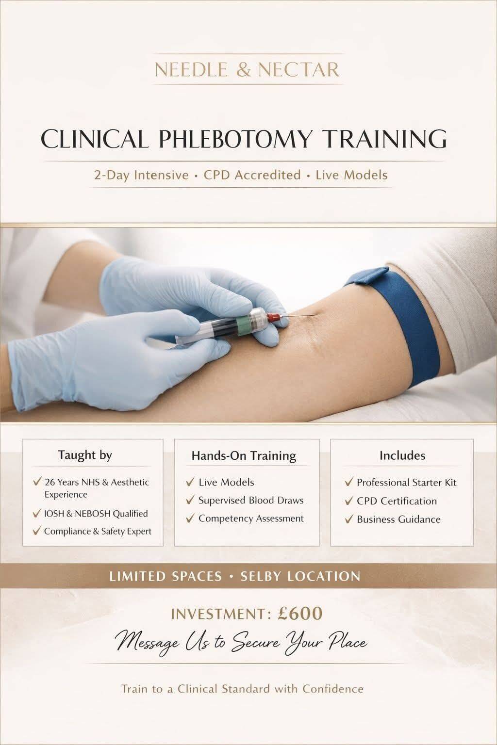 Phlebotomy Training Course (Beginner to Confident Practitioner)