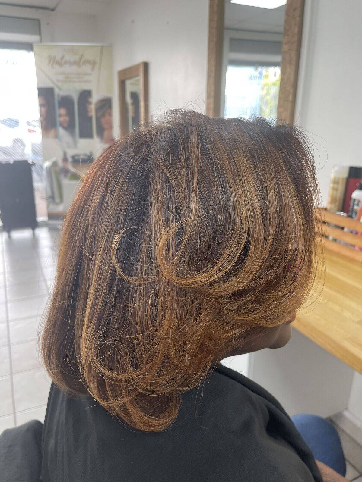 Couleur & mèches  sur cheveux ayant un botox au tanin