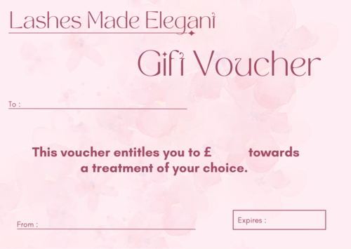Lashes Made Elegant Gift Voucher