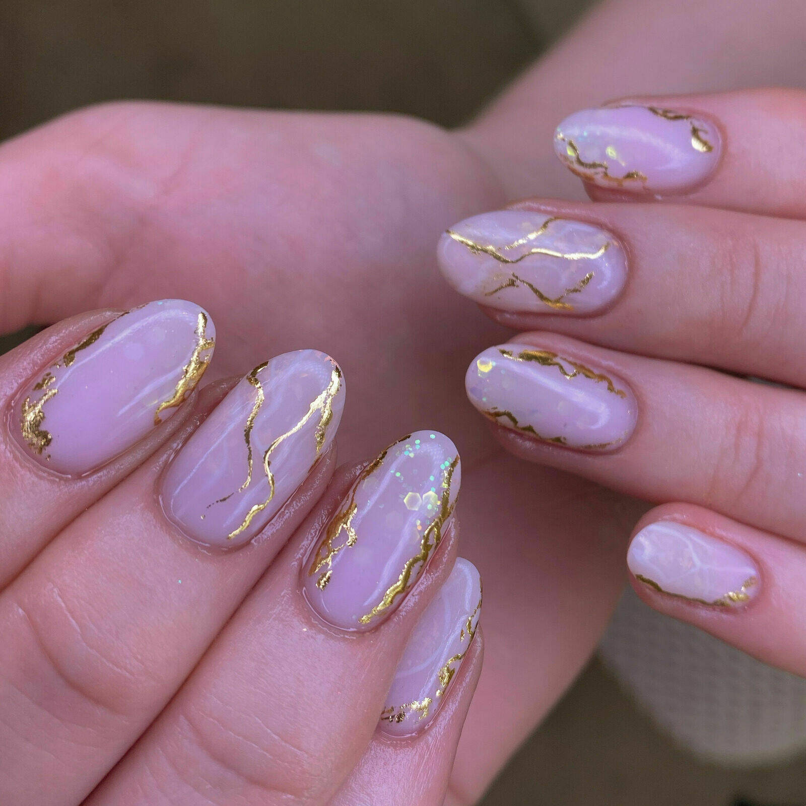 BIAB + 10 nail art
