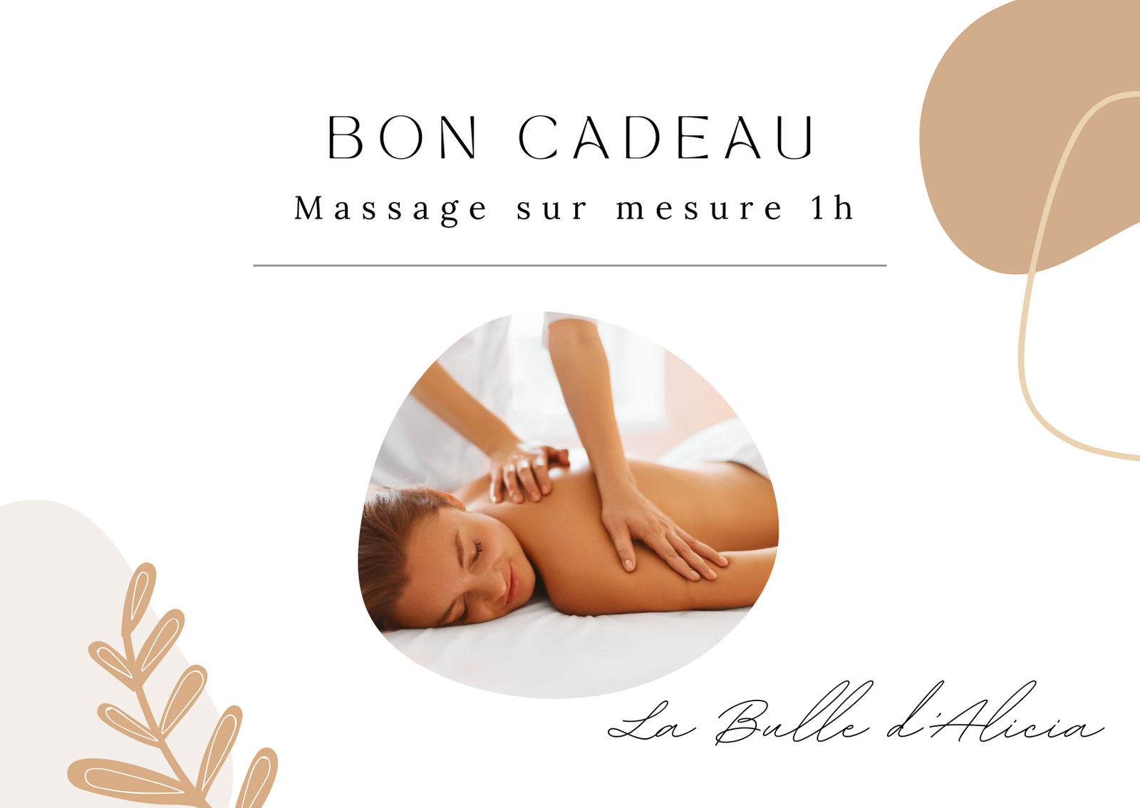 Bon cadeau - Massage sur mesure 1h