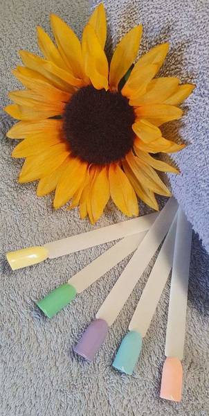 A selection of our Spring Pastel Gel Colours for Gel Manicures & Gel Pedicures from The Beauty Box, Duston, Northampton