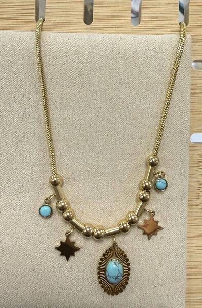 Chaîne pierre turquoise 