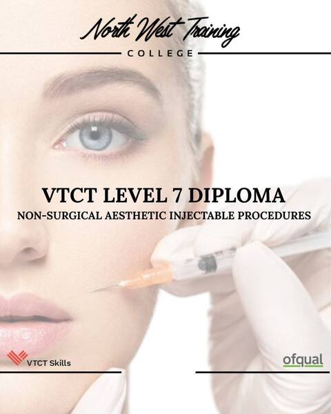 VTCT Level 7 diploma February 2026 injectable procedures for non medics start date January 2026 