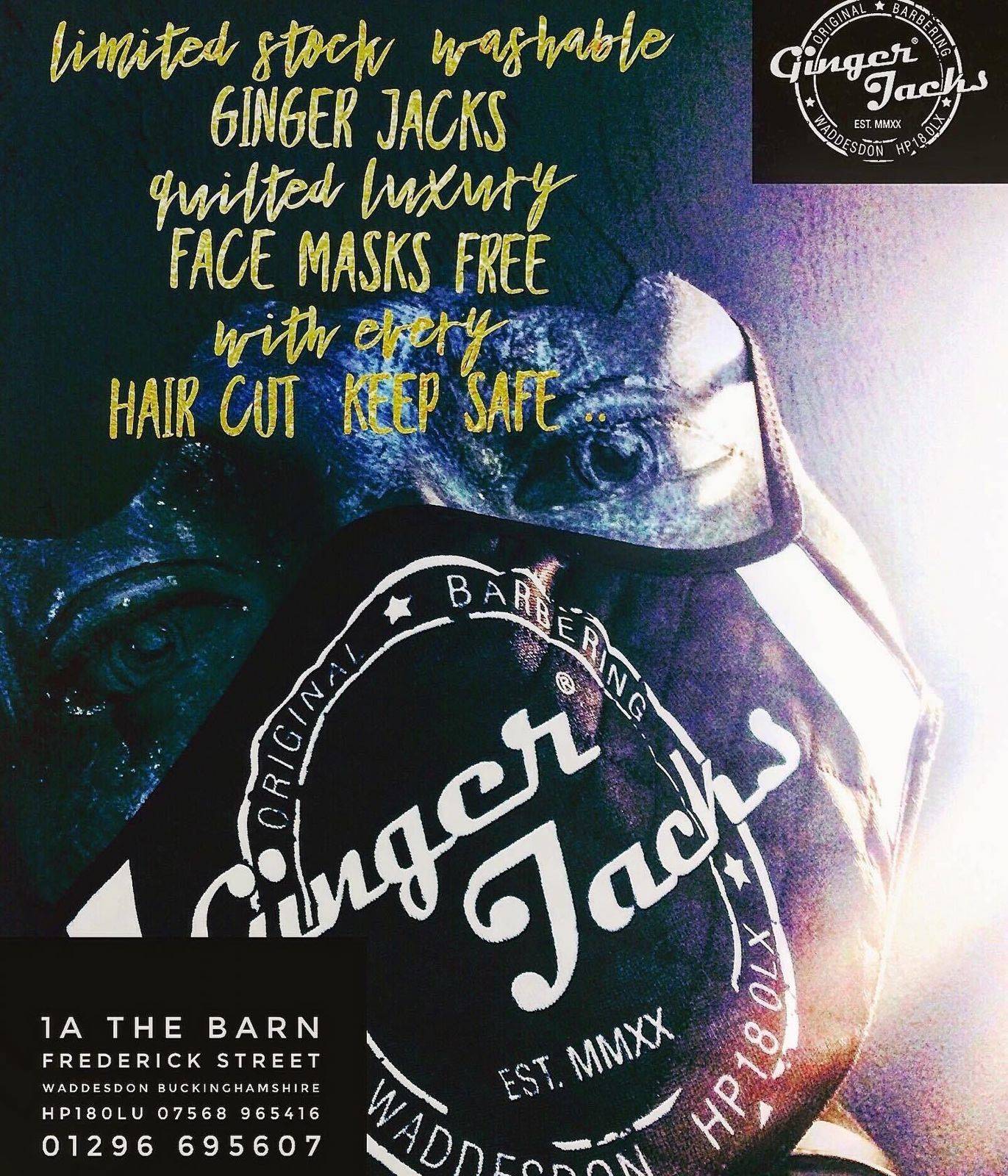 Free# face mask’s # limited stock# Ginger Jack’s # keep safe #