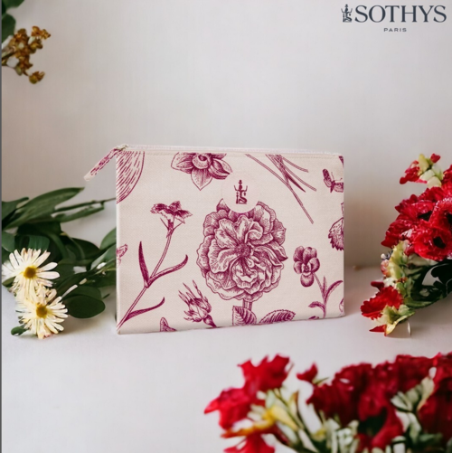PROMO TROUSSE TRAVEL PRINTEMPS ETE 2024 ROSE FLEUR OFFERT POUR L'ACHAT DE 2 PRODUITS SOTHYS