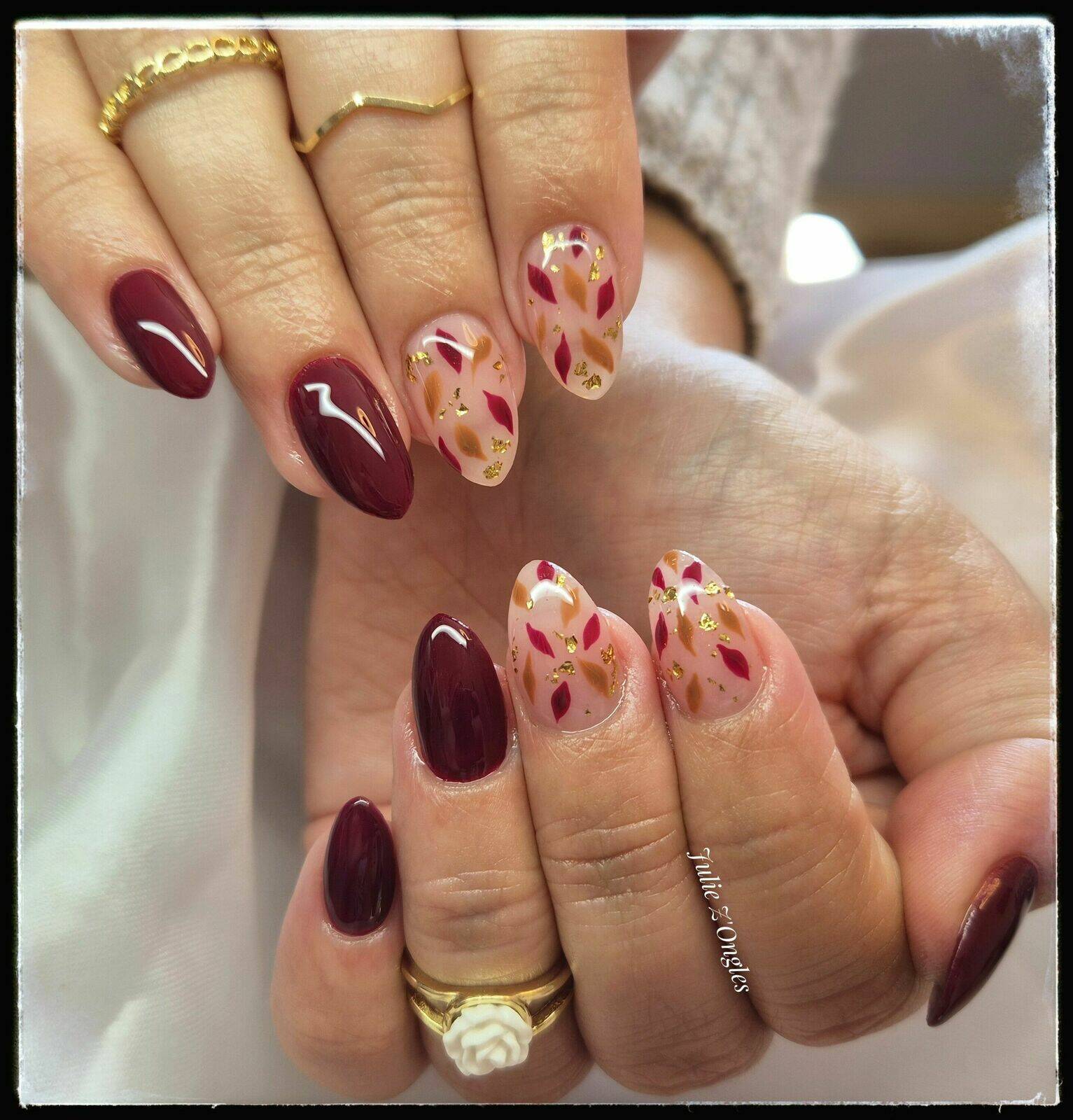 Remplissage Gel bicolore et Nail art 