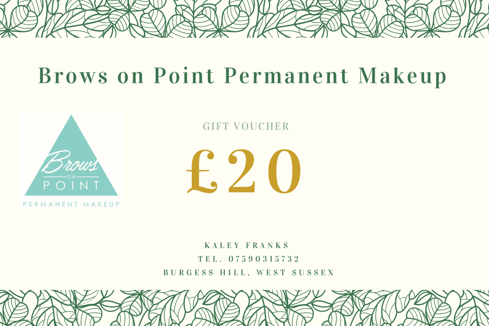 Permanent Makeup Gift Voucher