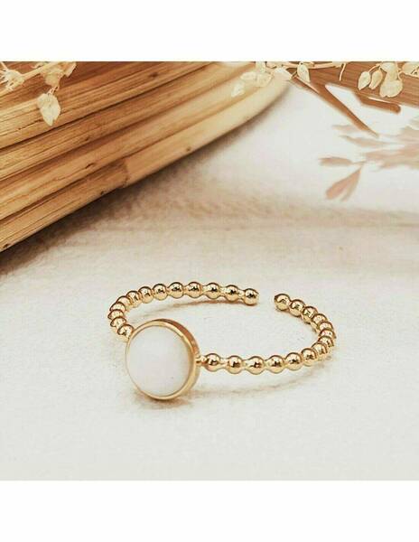 Bague Pamela Agate Blanche