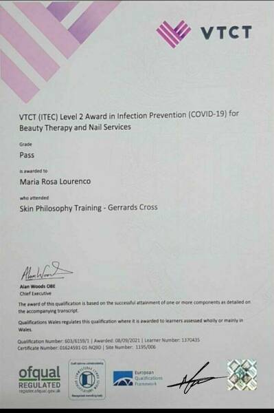 We pride ourselves for having two Infection Prevention (covid-19) certificates 