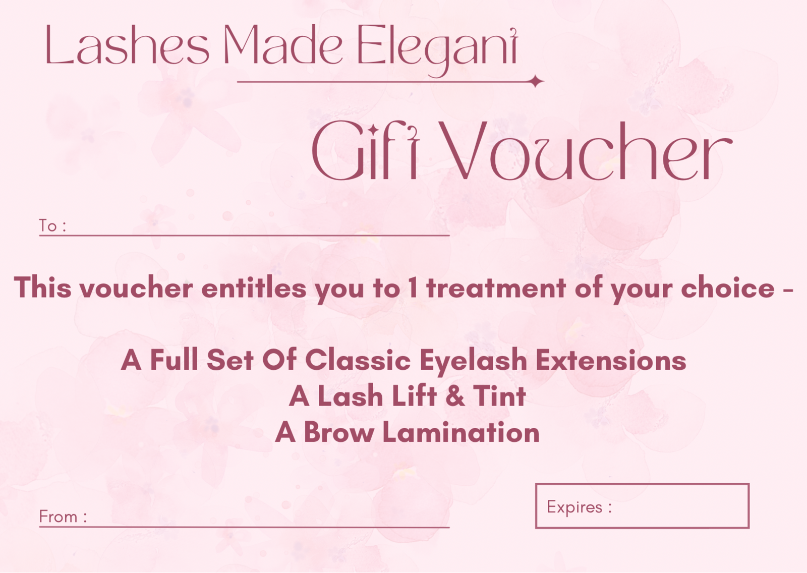 Treatment Gift Voucher