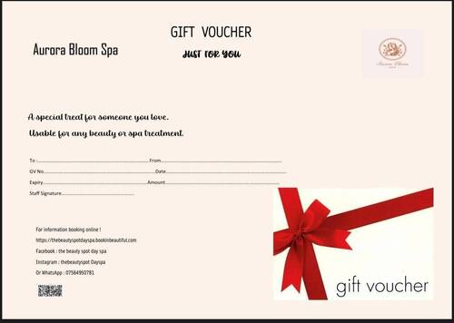 Aurora Bloom Spa  gift Voucher