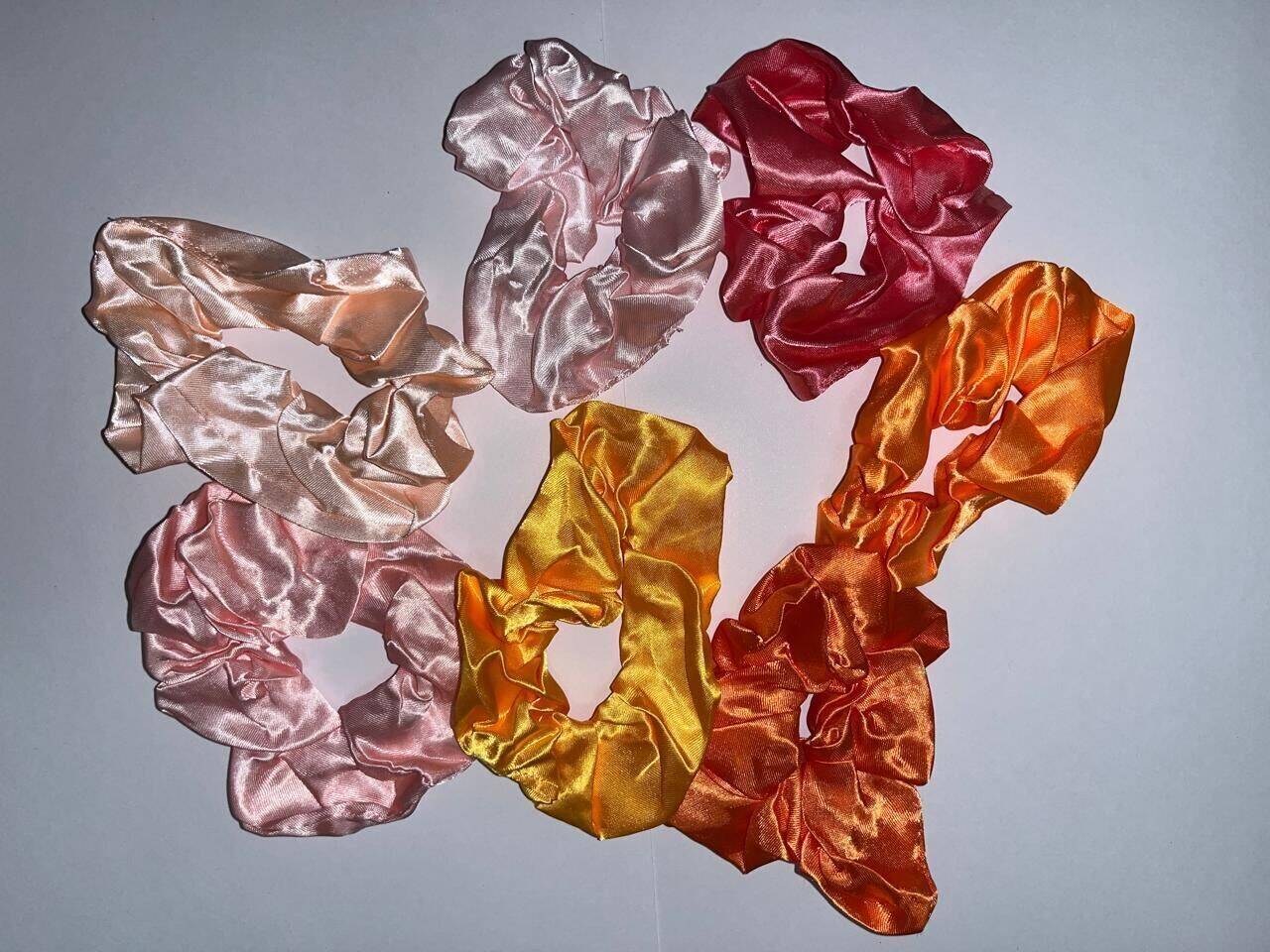 Chouchou en satin - Rose 