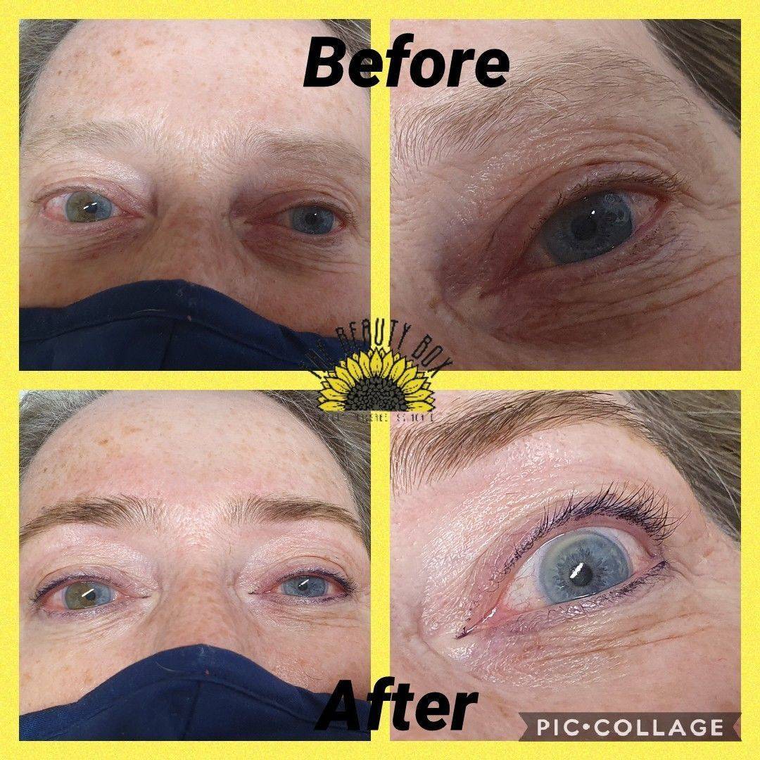 An Eyelash tint, Eyebrow tint and Eyebrow Shape performed on a client at The Beauty Box, Duston, Northampton. You can book this treatment as a Eyebrow Shape, Tint and Lash Tint Combo