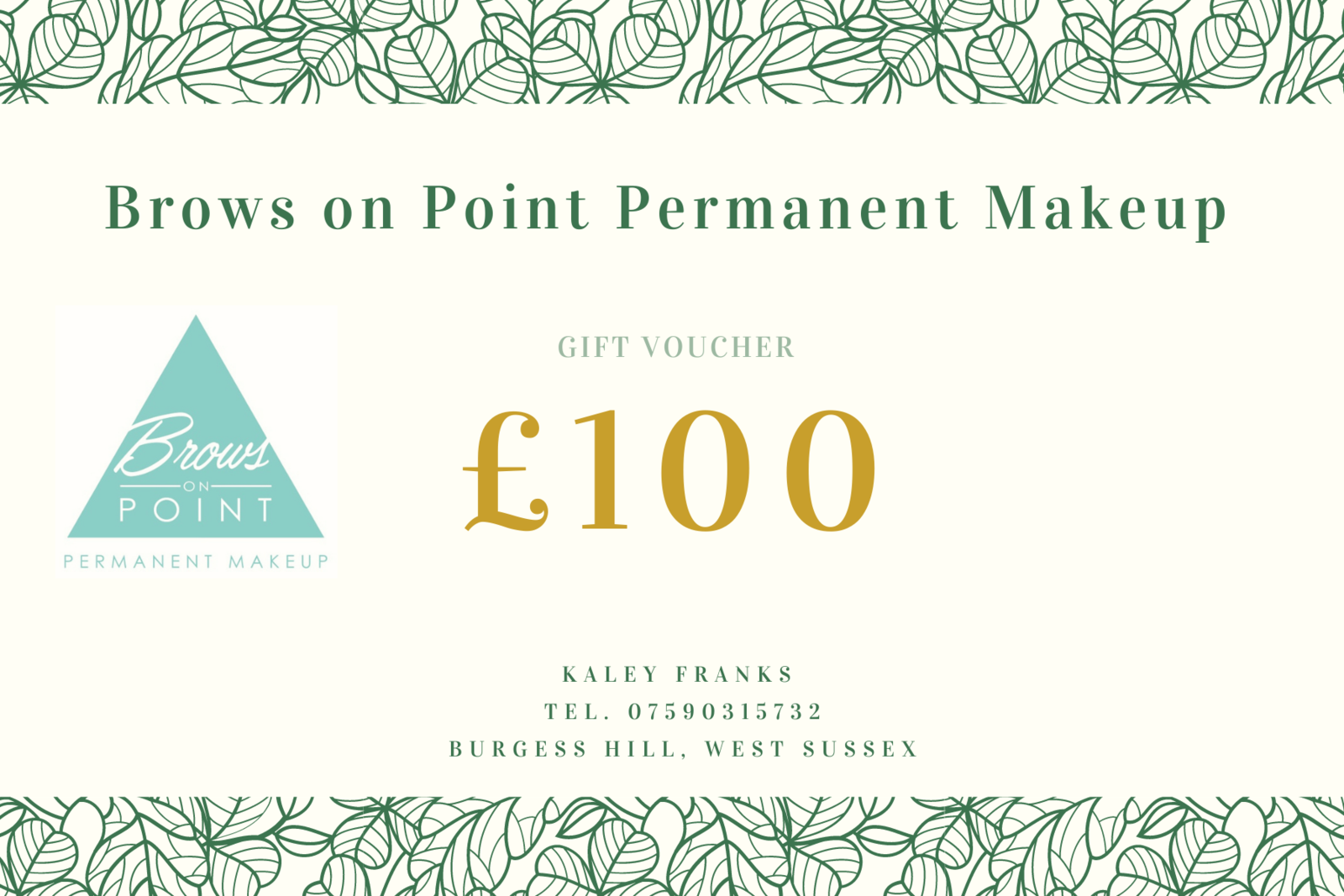 Permanent Makeup Gift Voucher