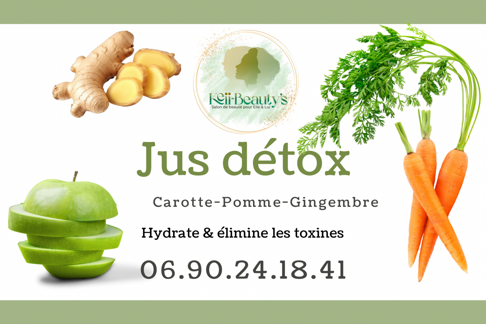 Jus detox: Carotte • Pomme • Gingembre 1,5L
