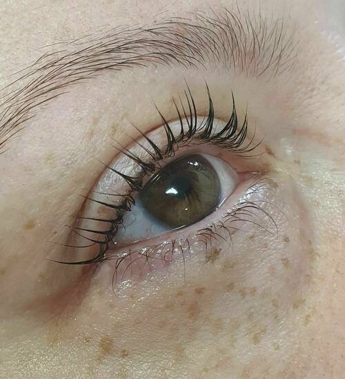 Réhaussement de cils + Teinture 