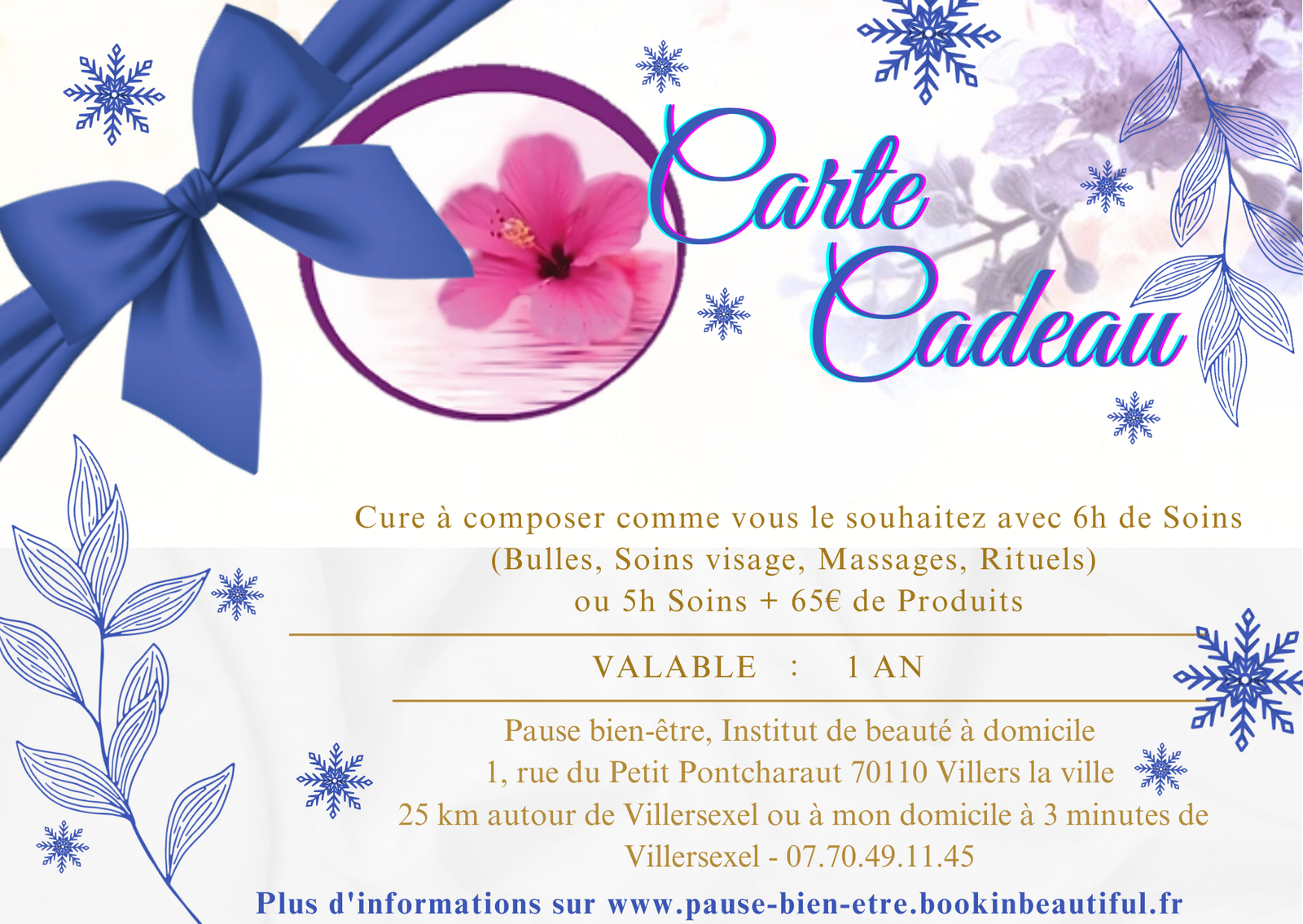 ✨ CHÈQUE CADEAU Cure bien-être 🎁 