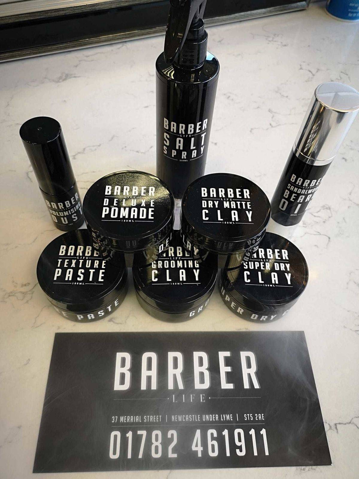 We now have our full range of barber life products in stock, from Matt clay, to boost powder and sea salt spray !
