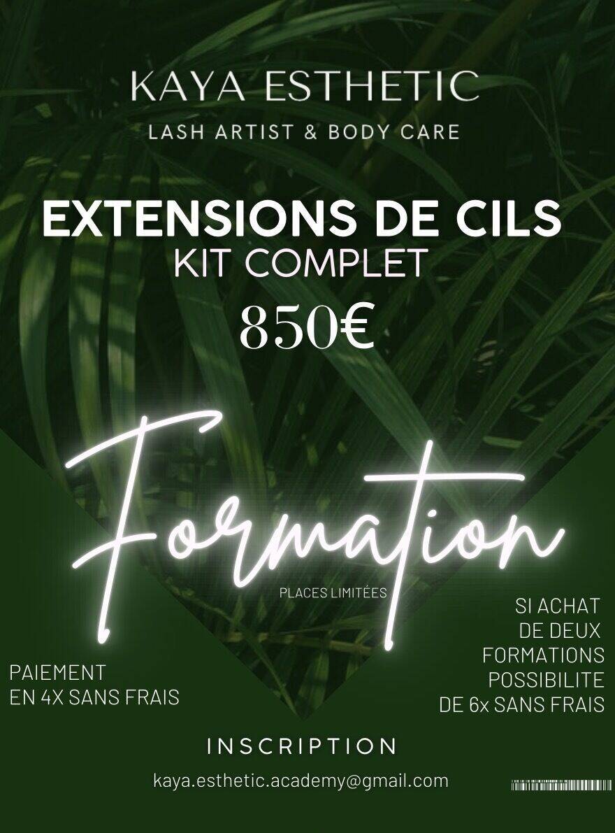 Formation Extensions de cils Cil à cil Méthode Kaya