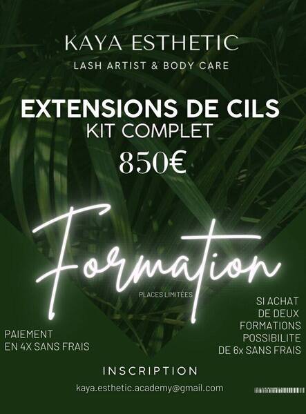 Formation Extensions de cils Cil à cil Méthode Kaya