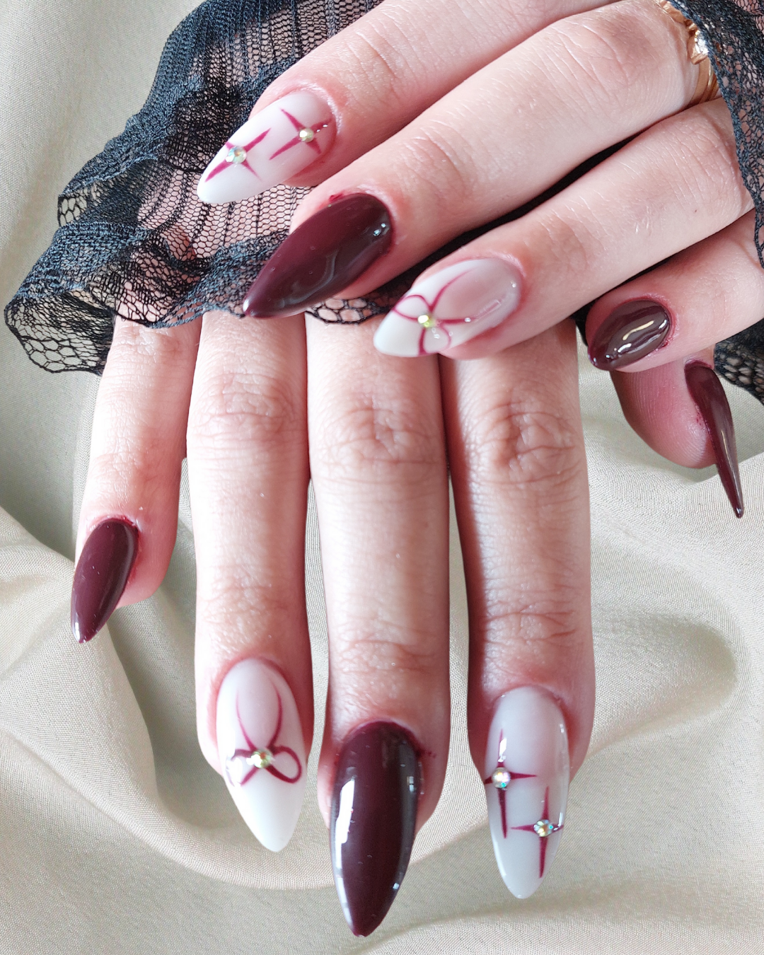 Pose américaine + Nail Art (Niveau 1) + strass