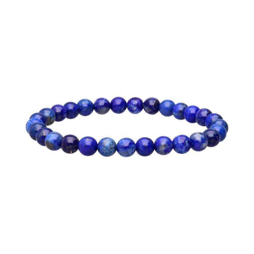 BRACELET perles lisses 6 mm - LAPIS LAZULI
