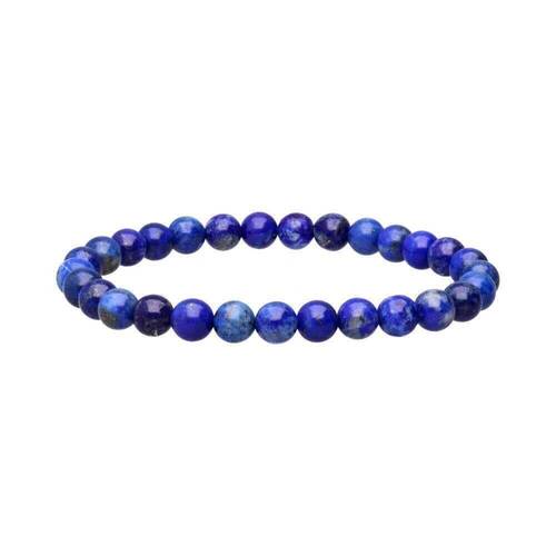 BRACELET perles lisses 6 mm - LAPIS LAZULI