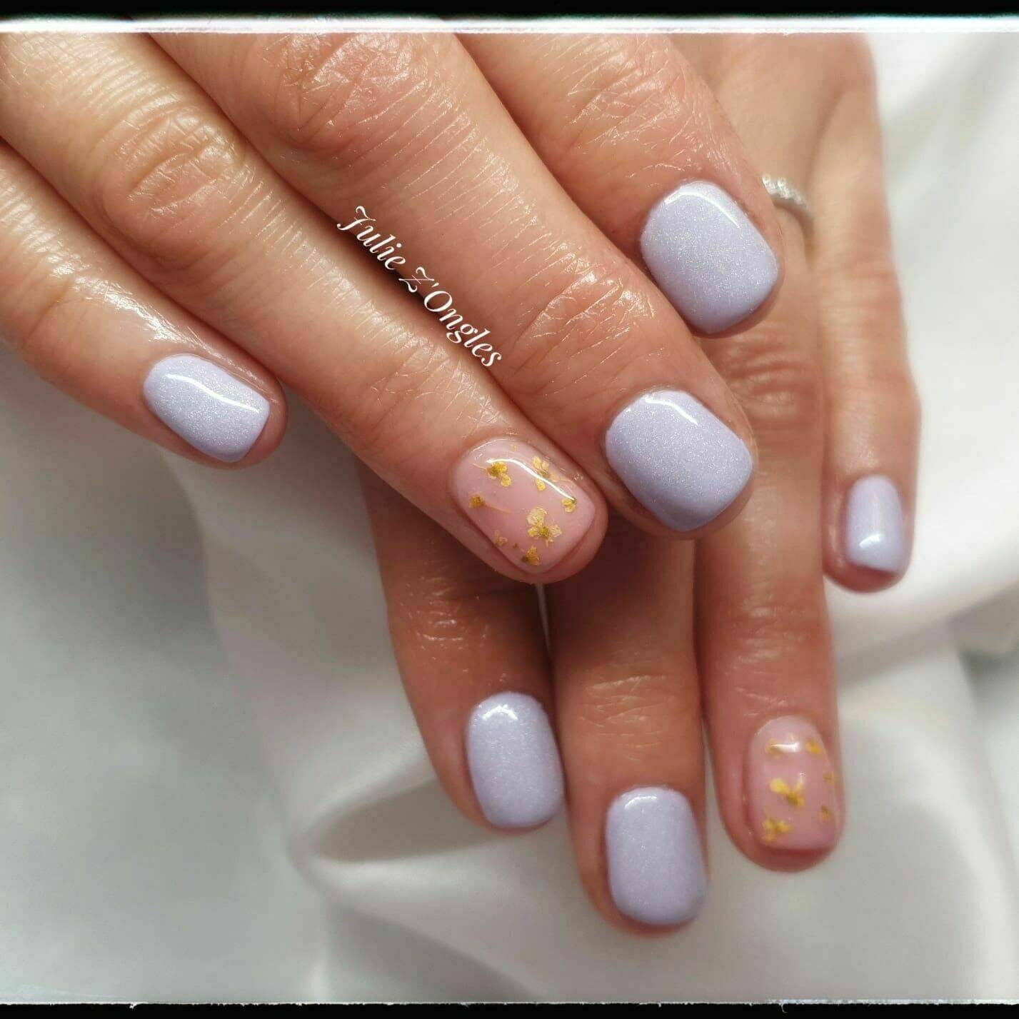 Semi permanent renforcer et Incrustation de fleurs sécher 