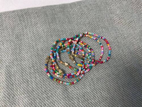 Bracelet multicolore cœur or 