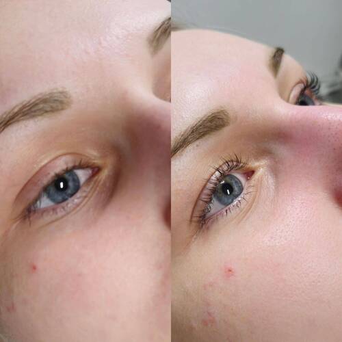 Wimpernwelle mit Farbe 