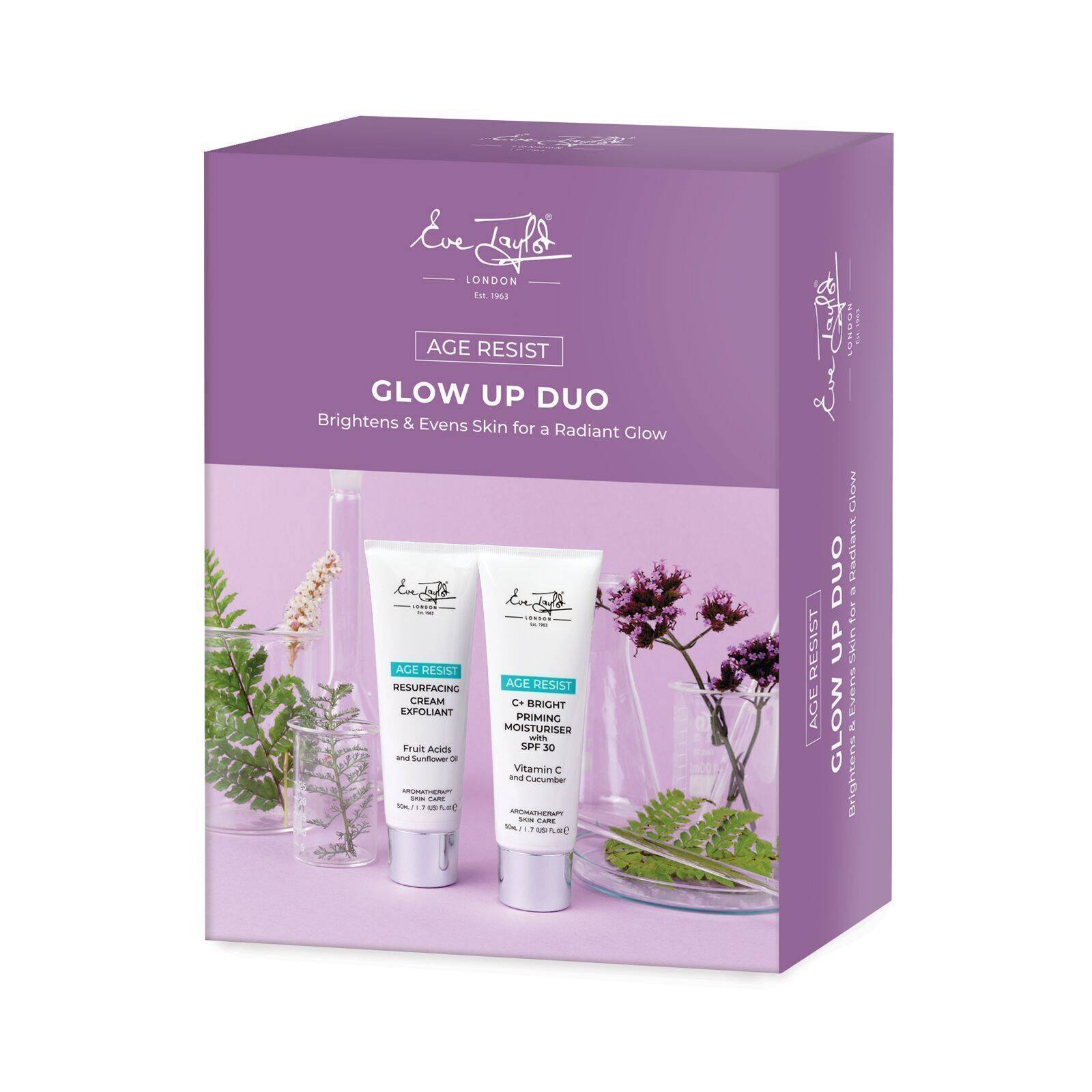 Eve Taylor Glow Up Duo Kit - Resurfacing Cream Exfoliant & C+Bright Moisturiser SPF30