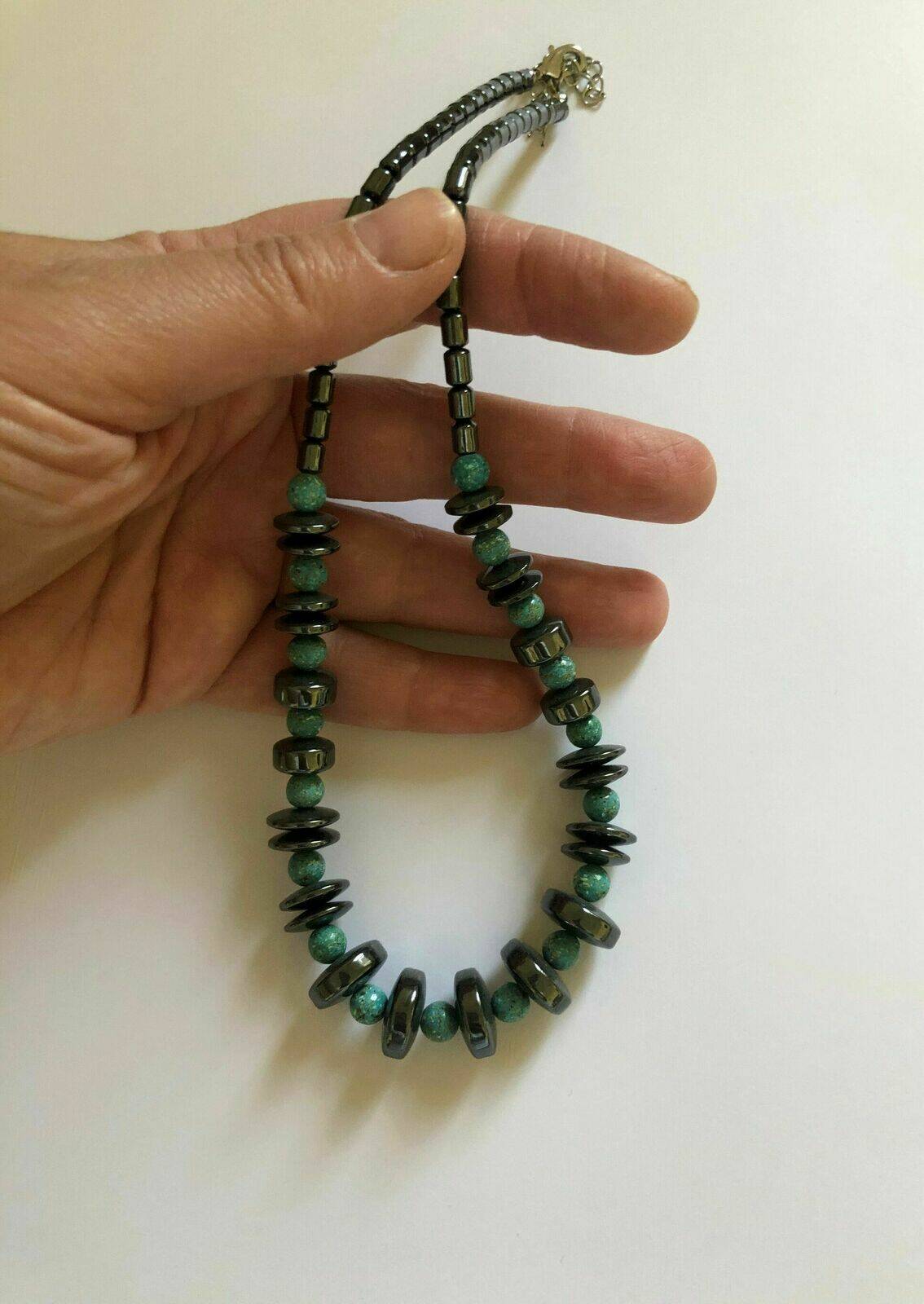 Hematite bead necklace