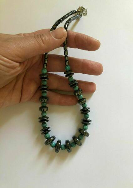 Hematite bead necklace