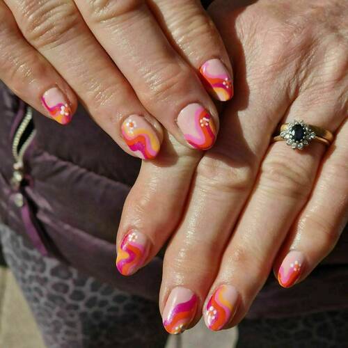 Builder Gel with Fancy pants nail art